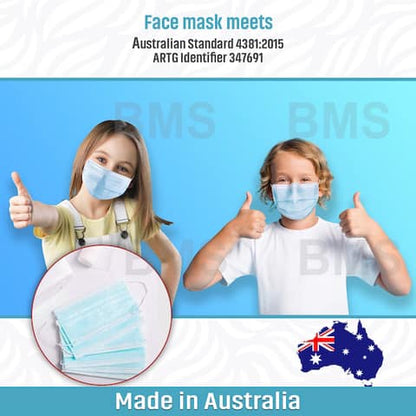 Bella Medical Australian Made Coloured Children Face Mask