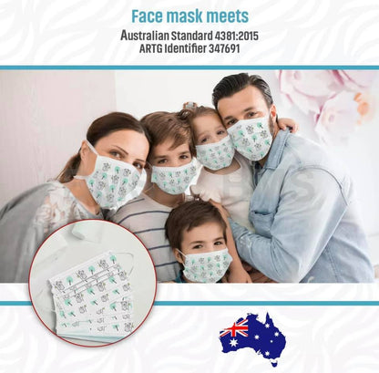 Bella Medical Australian Made Coloured Face Mask - Family match sets - Level 1
