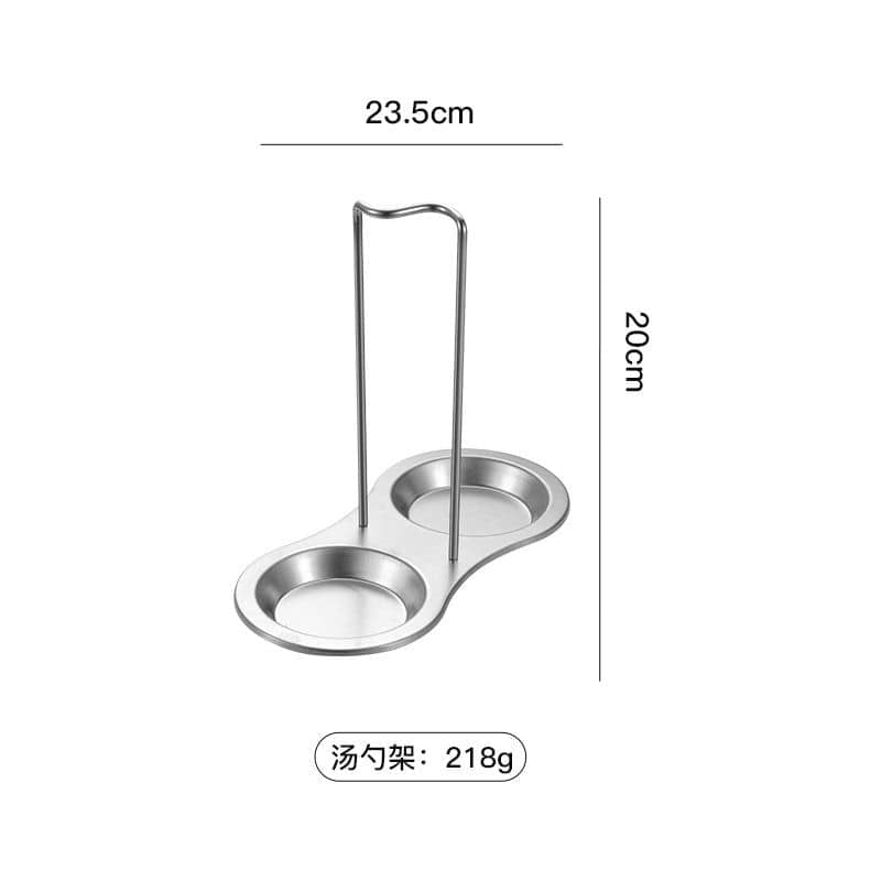 Stainless Steel double Spoon Rest Utensils Holder